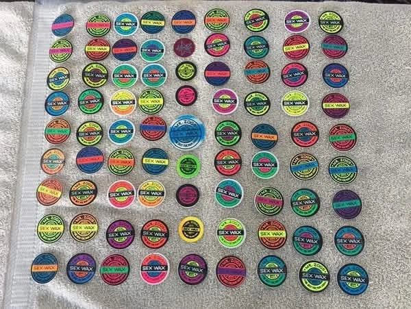 Sex Wax Stickers 1.5 inch multicolor red blue yellow orange purple green