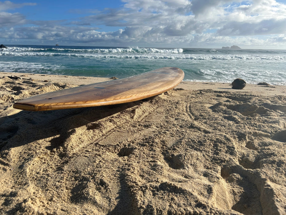 Hawaii made longboard sustainable heirloom +custom +wooden +surfboard +wood +luxury +surf +gift