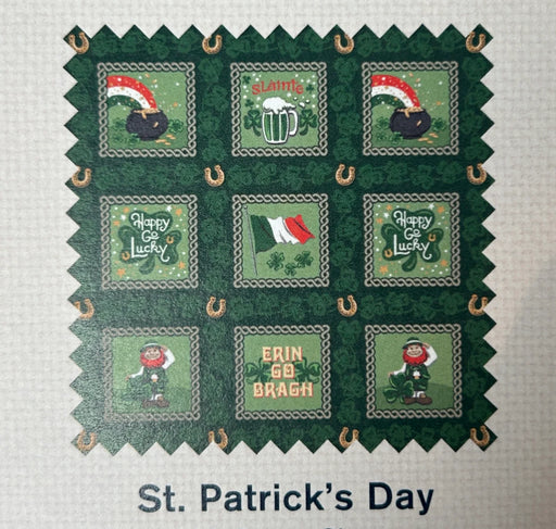 St Patrick's Day Shirt upright horseshoes Irish Flag green clover leaves red bearded Leprechaun "Erin Go Bragh" and "Slainte"