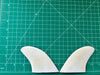 3" white opaque fiberglass used glass on twin fins or side bites or quad rears on a green grid
