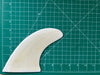 5 1/8" White fiberglass glasson surfboard fin wth 4 1/2" base