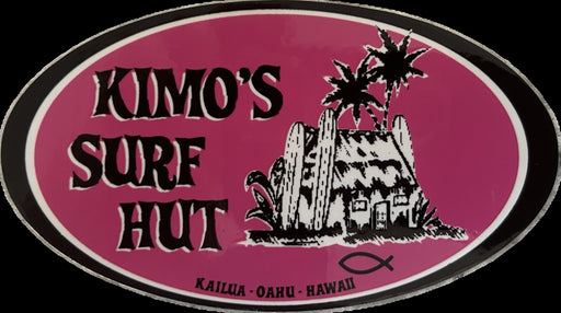 Kimo’s Surf Hut pink black fish logo surf style beach Hawaii ocean waves dope fire skibidi legit bussin aesthetic savage gas