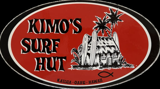 Kimo’s Surf Hut orange black fish logo surf style beach Hawaii ocean waves dope fire skibidi legit bussin aesthetic savage gas