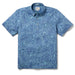 Reyn Spooner Lei Low Horizon Blue Collared Short Sleeve Aloha pullover style shirt