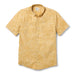 Reyn Spooner Lei Low Gold Collared Short Sleeve Tailored Aloha Shirt