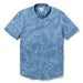 Reyn Spooner Lei Low Horizon Blue Collared Short Sleeve Tailored Aloha Shirt