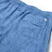 Blue Loulu Trail Eco Swim Shorts with an Elastic drawstring waist and rear pocket.