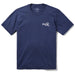 Reyn Spooner logo-ed Navy colored Hawai'i stylized Hula Hut Short Sleeve T-Shirt front view