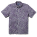 Reyn Spooner Grape Monstera Ink  Collared Shirt monstera, a broad tropical leaf, & hibiscus, the Hawai'i state flower