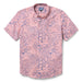 Reyn Spooner Pink Monstera Ink  Tailored Collared Shirt monstera, a broad tropical leaf, & hibiscus, the Hawai'i state flower