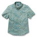 Reyn Spooner Sagebrush Monstera Ink  Tailored Collared Shirt monstera, a broad tropical leaf, & hibiscus, the Hawai'i state flower