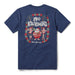 Reyn Spooner Santa Hula Graphic Short Sleeve Tee 100% Cotton Made in USA crewneck Navy back view