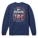 Reyn Spooner Santa Hula Graphic Tee long Sleeve 100% Cotton Made in USA crewneck Navy shirt back view