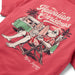 Red Reyn Spooner Santa In Hawai'i Graphic Tee 100% Organic Cotton crew neck Pre-shrunk Machine wash dry zoom in on back view