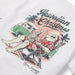 White Reyn Spooner Santa In Hawai'i Graphic Tee 100% Organic Cotton crew neck Pre-shrunk Machine wash dry zoom in on back view