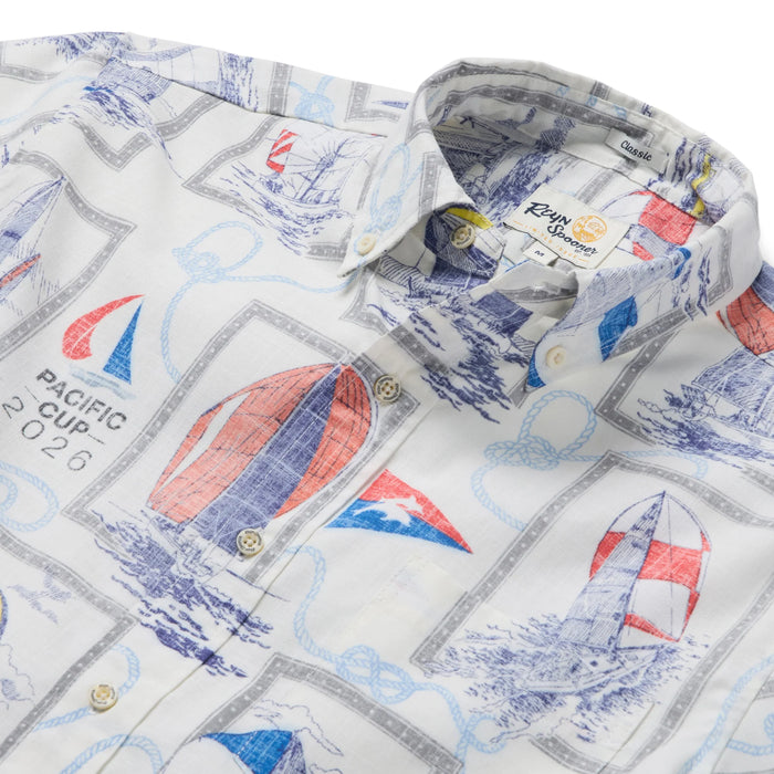 Reyn Spooner Pacific Cup 2026 Collared Short Sleeve Aloha Shirt Classic Button Front zoom in
