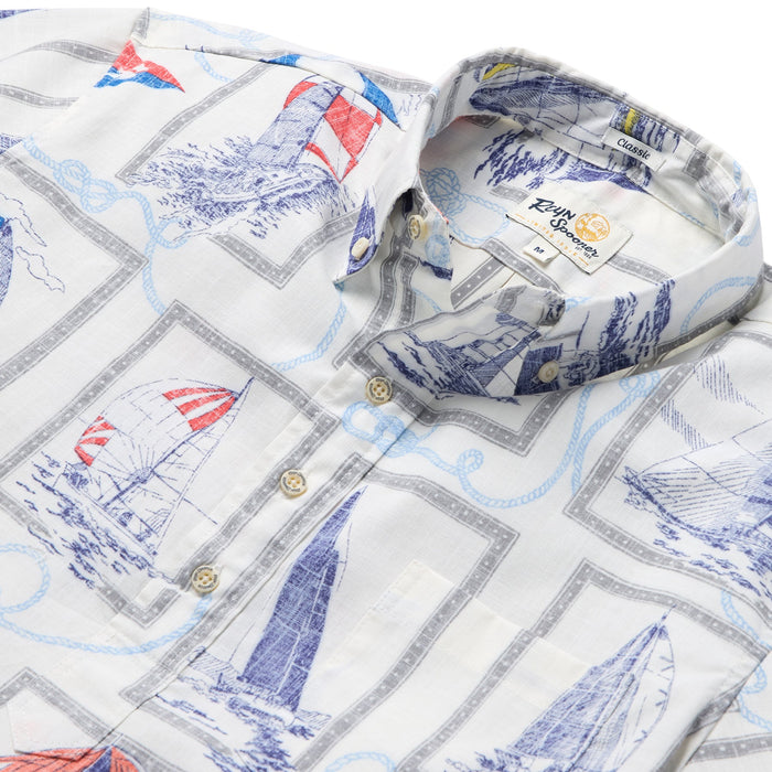 Reyn Spooner Pacific Cup 2026 Collared Short Sleeve Aloha Shirt Pullover style zoom in