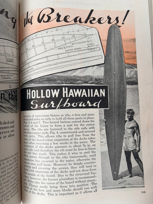Popular Mechanics Tom Blake article page 115 and second page of this tutorial.