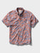 Reyn Spooner Sakura Fields Dusty Cedar short sleeve light weight Performance Button up front view