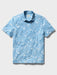 Reyn Spooner Sakura Fields Allure Blue short sleeve light weight Performance Polo front view
