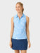 Reyn Spooner Women's Sakura Fields Blake Performance Top Allure Blue front view