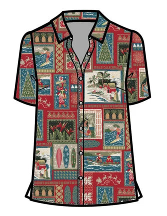 Reyn Spooner Women's Hawaiian Christmas 2026 Top