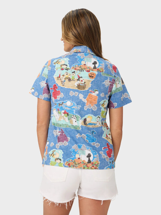 Reyn Spooner Women's It's The Great Pumpkin, Charlie Brown: 60th Anniversary Abby Top