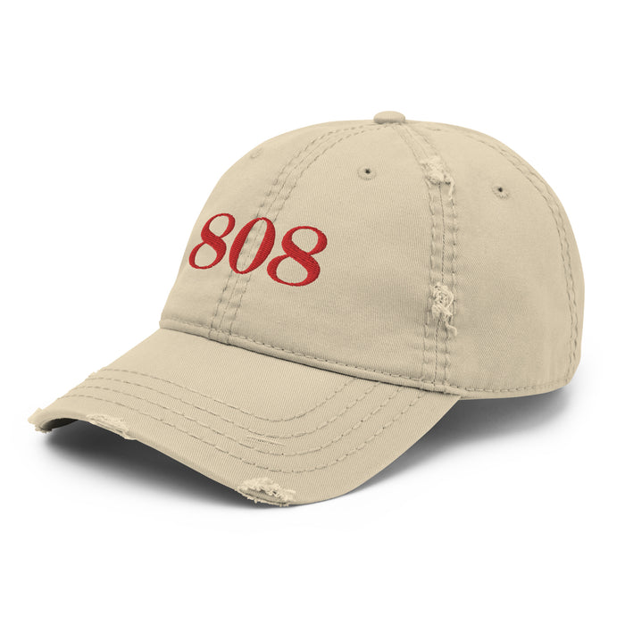 Kimo's Surf Hut Embroidered Logo 808 Distressed Dad Hat