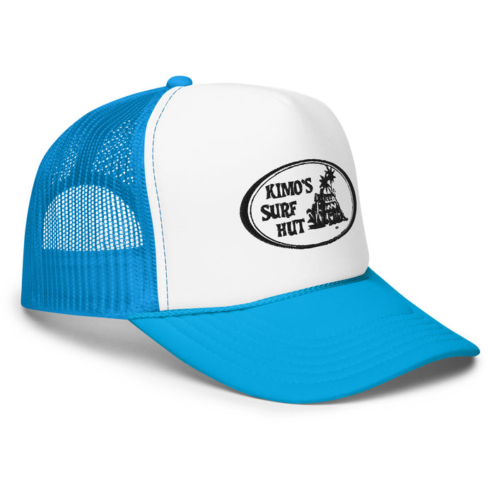 Kimo's Surf Hut Embroidered Clear Logo Foam trucker hat