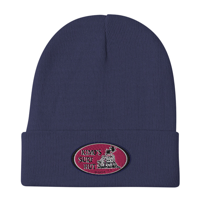Kimo's Surf Hut's Pink Logo Embroidered Beanie