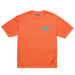 moisture-wicking fabric orange safety color T-shirt oval surf logo in Baby Blue & White 40+ SPF protection front view