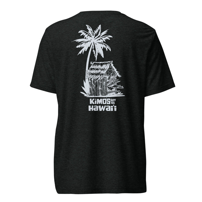 Kimo's Surf Hut Hawai'i with Flag on Shoulder Short Sleeve T-shirt