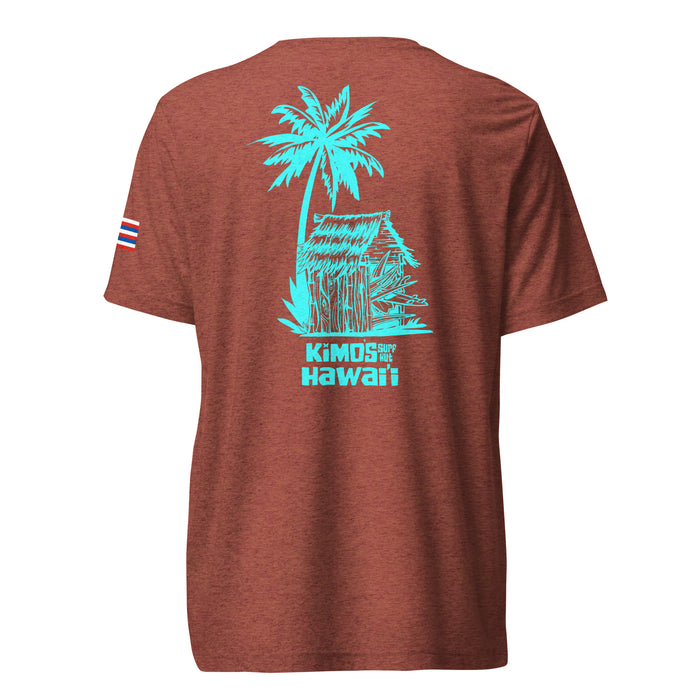 Kimo's Surf Hut Hawai'i with Flag short sleeve t-shirt