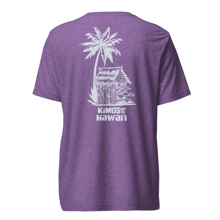 Kimo's Surf Hut Hawai'i with Flag on Shoulder Short Sleeve T-shirt