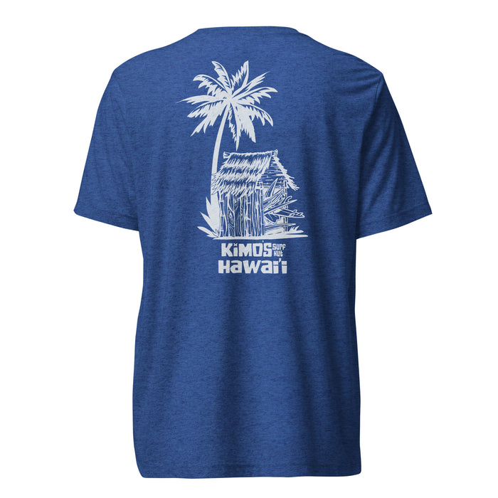 Kimo's Surf Hut Hawai'i with Flag on Shoulder Short Sleeve T-shirt