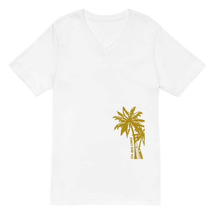 Kimo's Surf Hut’s Short Sleeve V-Neck Twin Palms T-Shirt